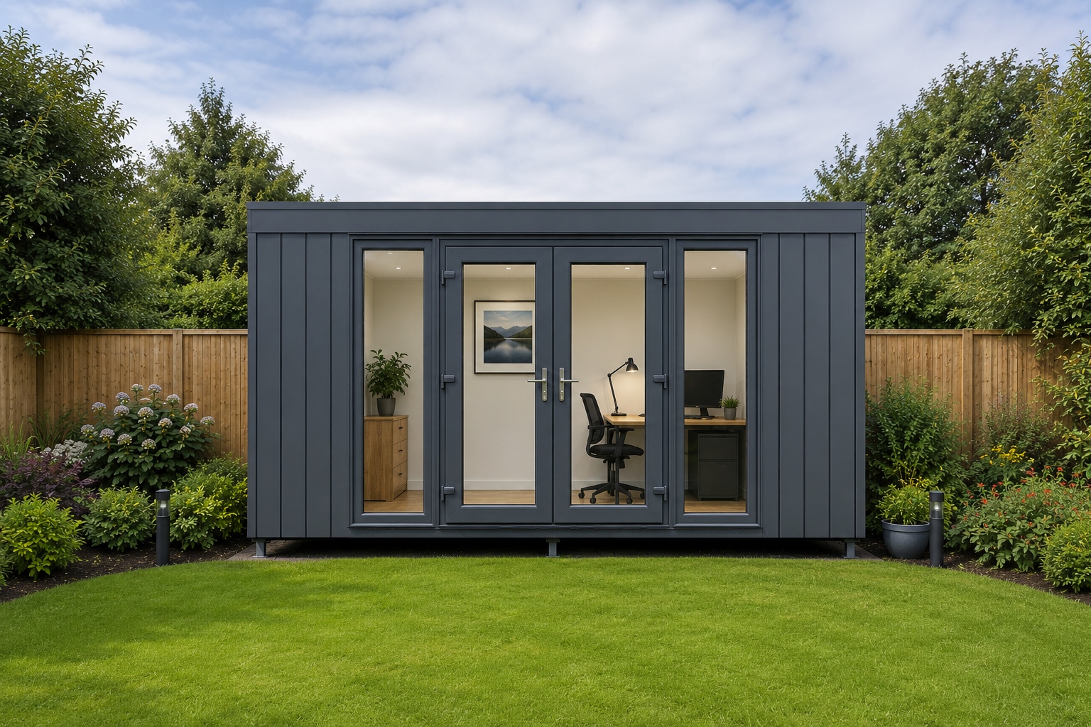 Garden Studio 4.8x3.6m — steel cladding