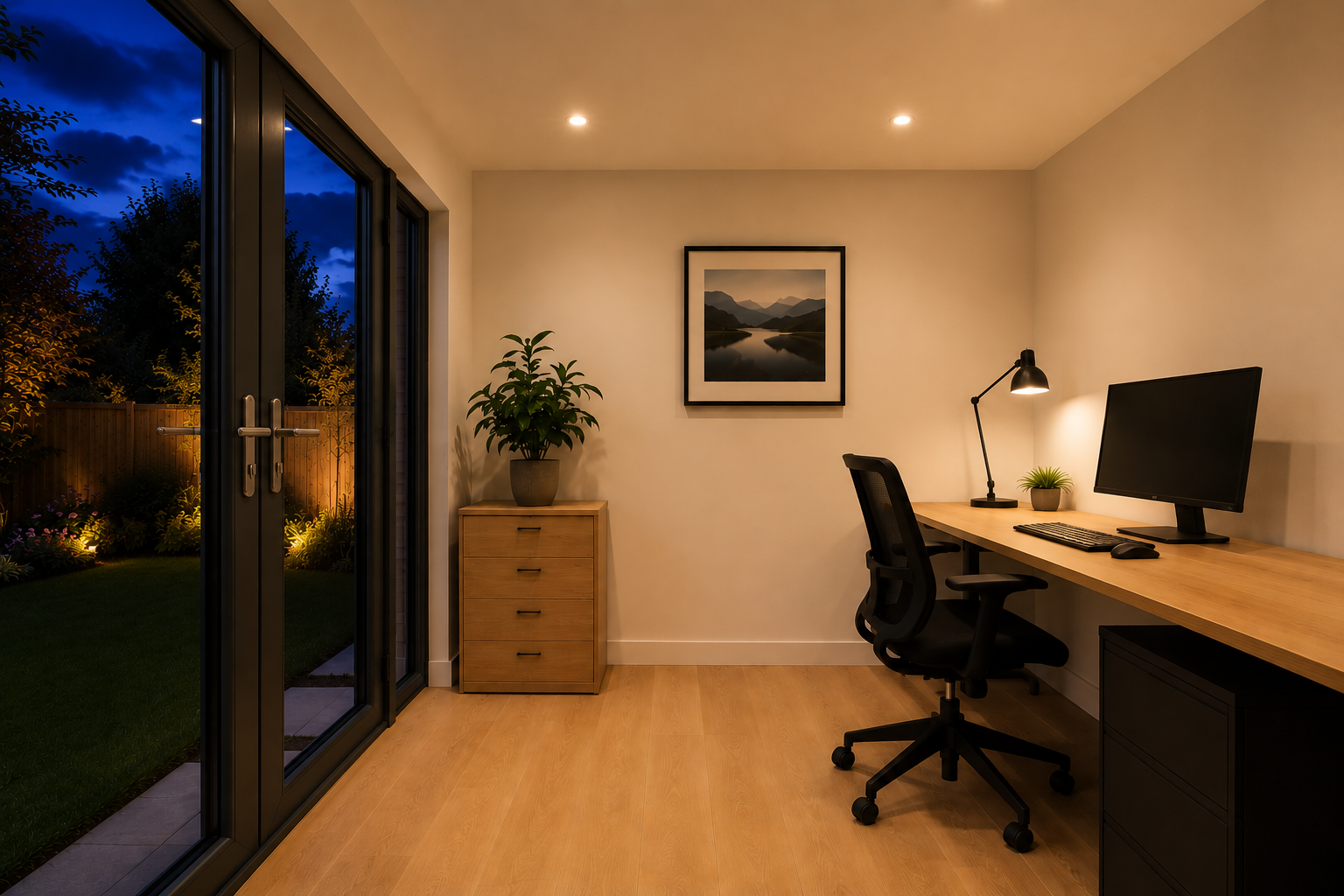 Interior — dusk with lighting